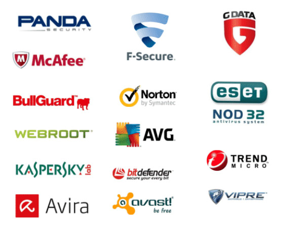 Logotipos de los mejores antivirus del mercado